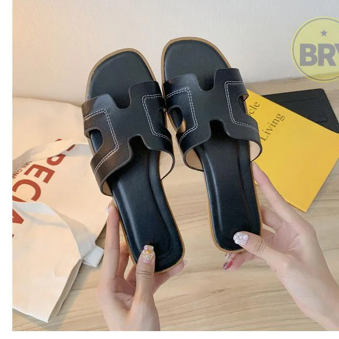 Женские кожаные шлепанцы, босоножки в стиле бохо, Пляжная Уличная обувь, повседневные сланцы, лето 2021