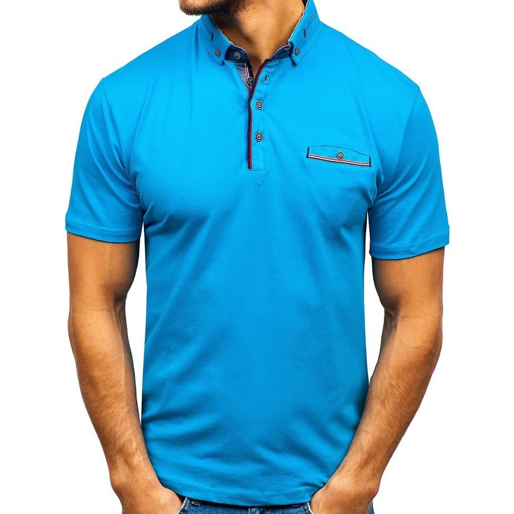 
Men custom 100% cotton blank polo shirt 