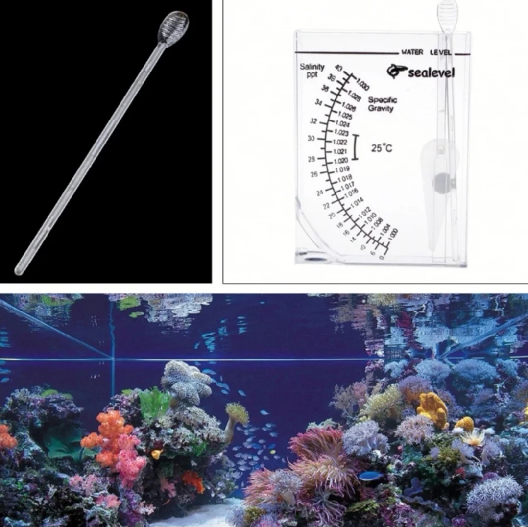 
Marine Hydrometer Reef Fish Tank Aquarium Water Salinity Specific Gravity Test 
