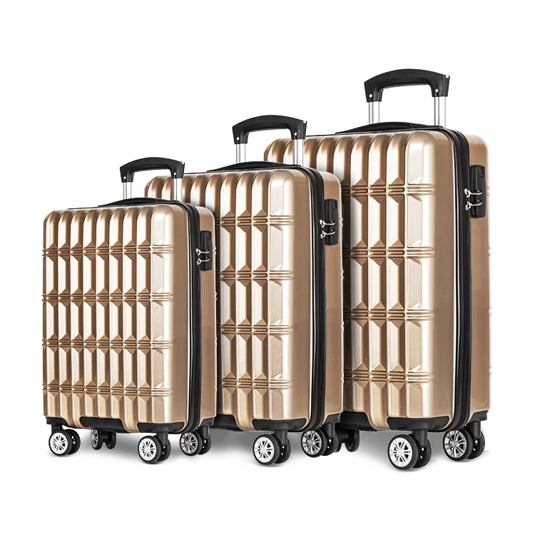 4 wheels trolley custom hand carry-on travel bags hard shell abs travelling bags luggage suitcase sets