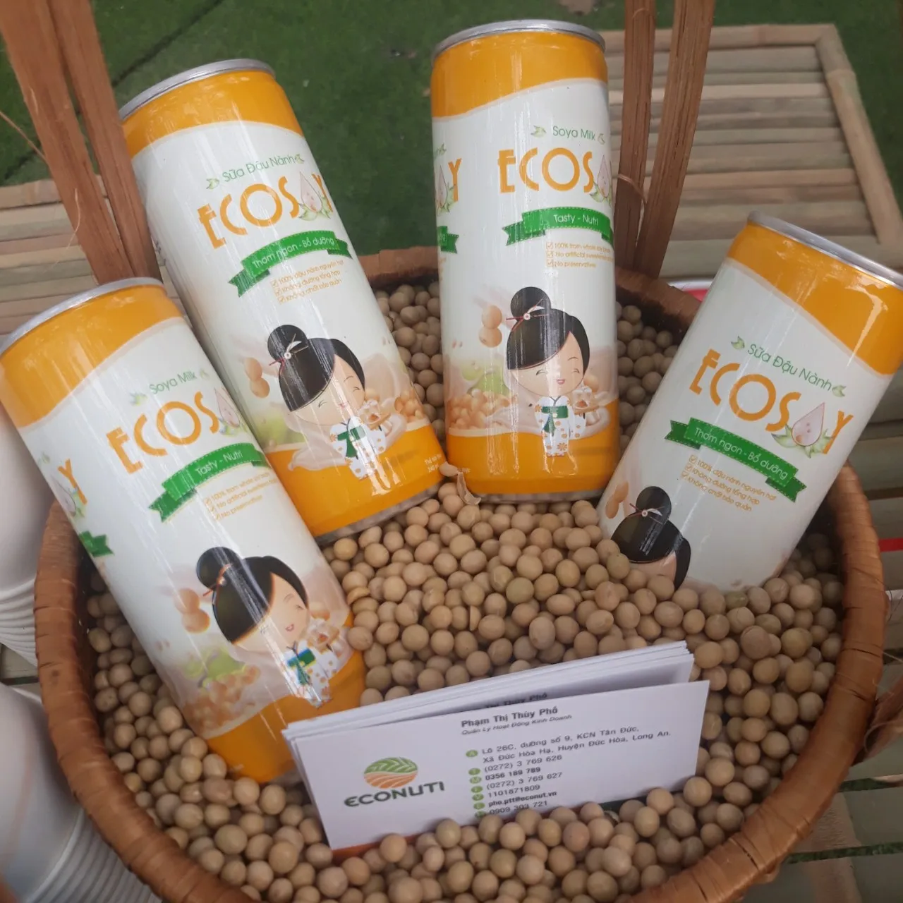 Soya Milk Pandan Flavor 240ml in can So Yummy Healthy Affordable Price for Wholesale