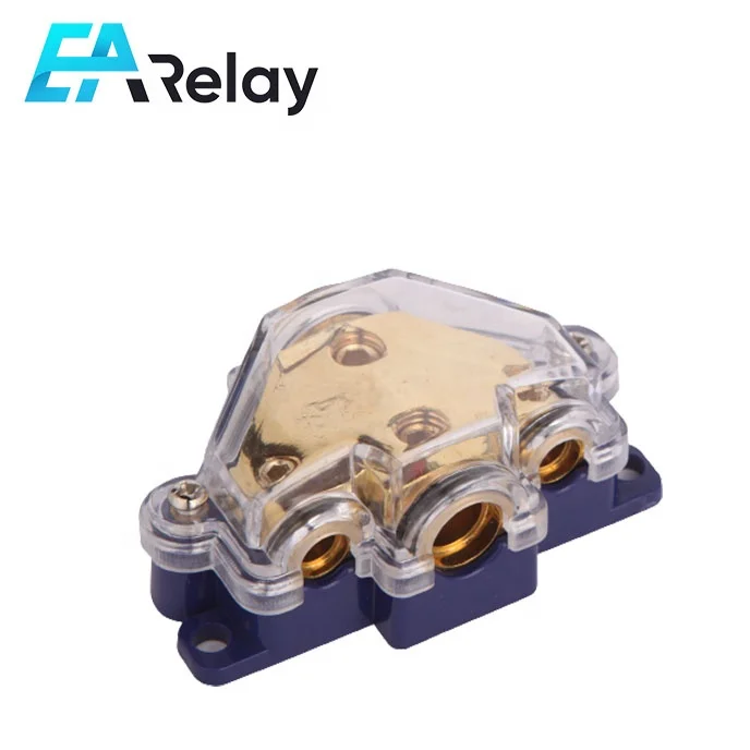 Выключатель проводов из чистой меди, выключатель проводов заземления, отрицательный полюс 1*0 (4) GA in + 3 * 4GA out