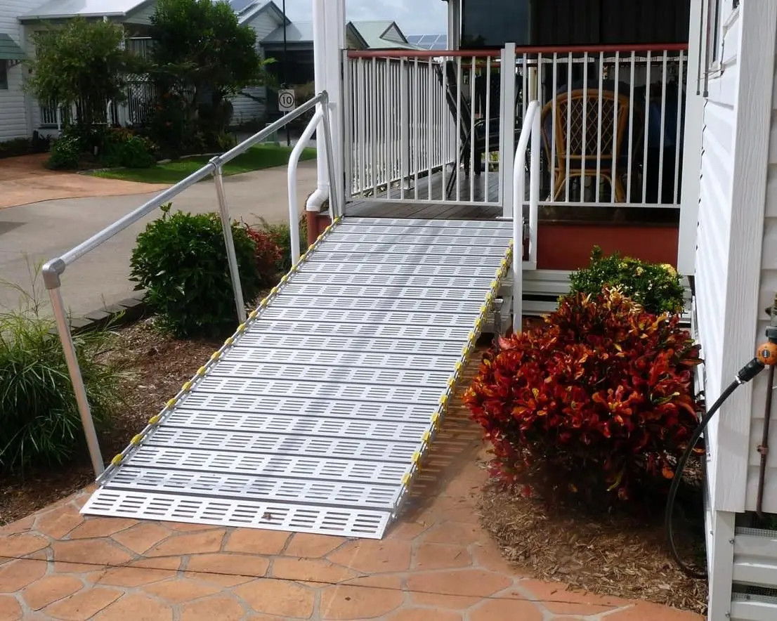 
Multipurpose Roll-A-Ramp Portable Aluminum Ramp 48 Inch Wide Sleek Look 