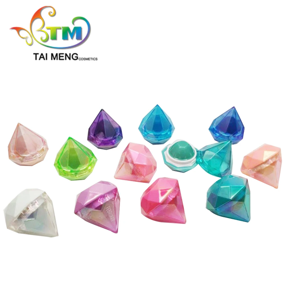 Бальзам для губ с радужным покрытием в форме драгоценного камня