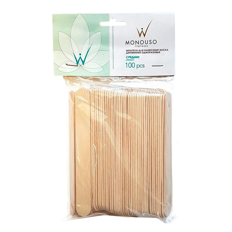 Disposable wooden spatulas for waxing at home and in salon 100% natural orgainic wholesale, wax depilatory