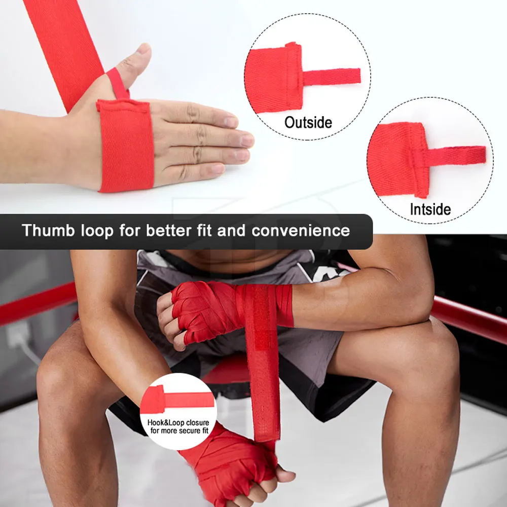 Wholesale Price Professional Elastic Boxing Hand Wraps Inner Gloves Karate MMA Boxing Bandage