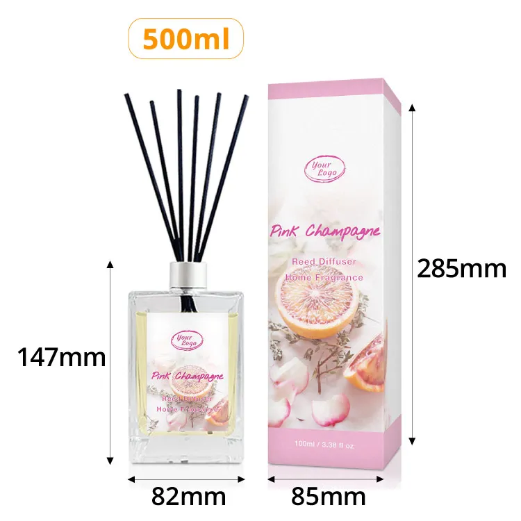 Natural Senteur Maison Aroma Oil Diffuser Black Rattan Sticks Custom Logo Fragrance