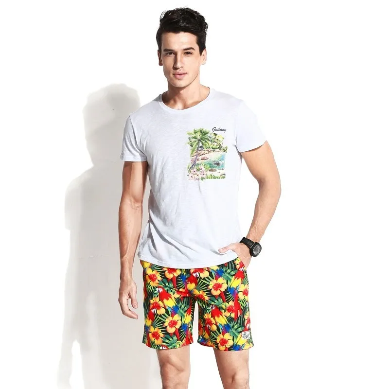 2021 New Men Quick Dry Stripe Swim Trunks Beach Shorts Sublimation Comfortable Short