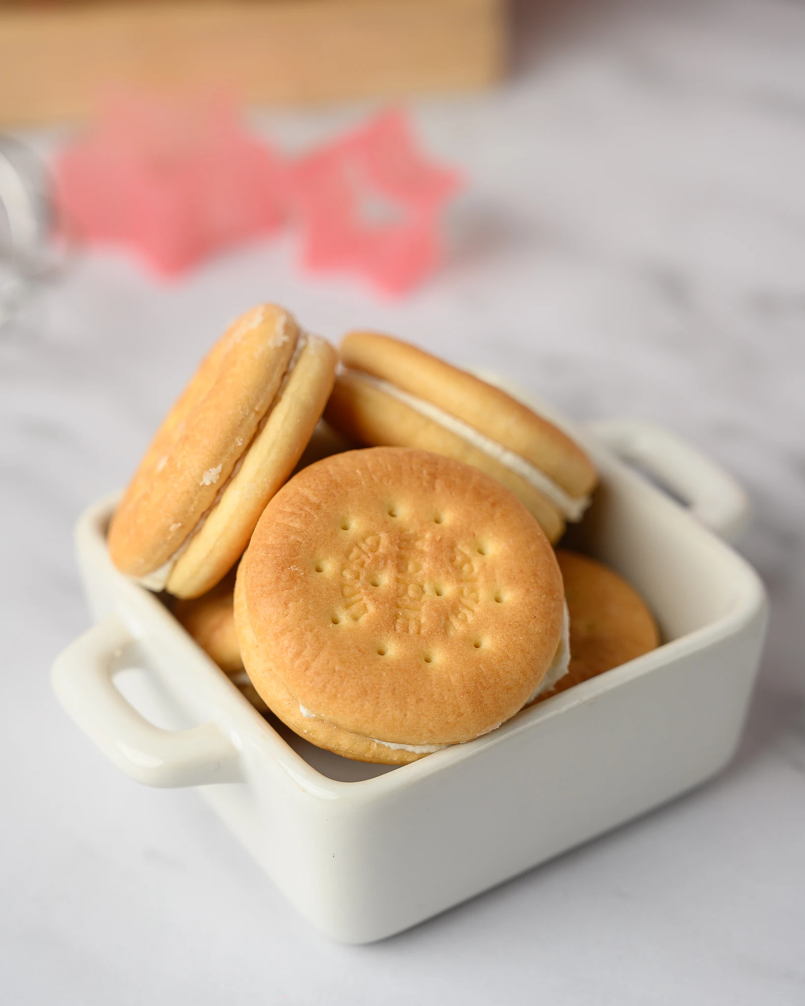  Полумягкая текстура для выпечки Мари печенье с ванильным вкусом крем экспорт из Таиланда