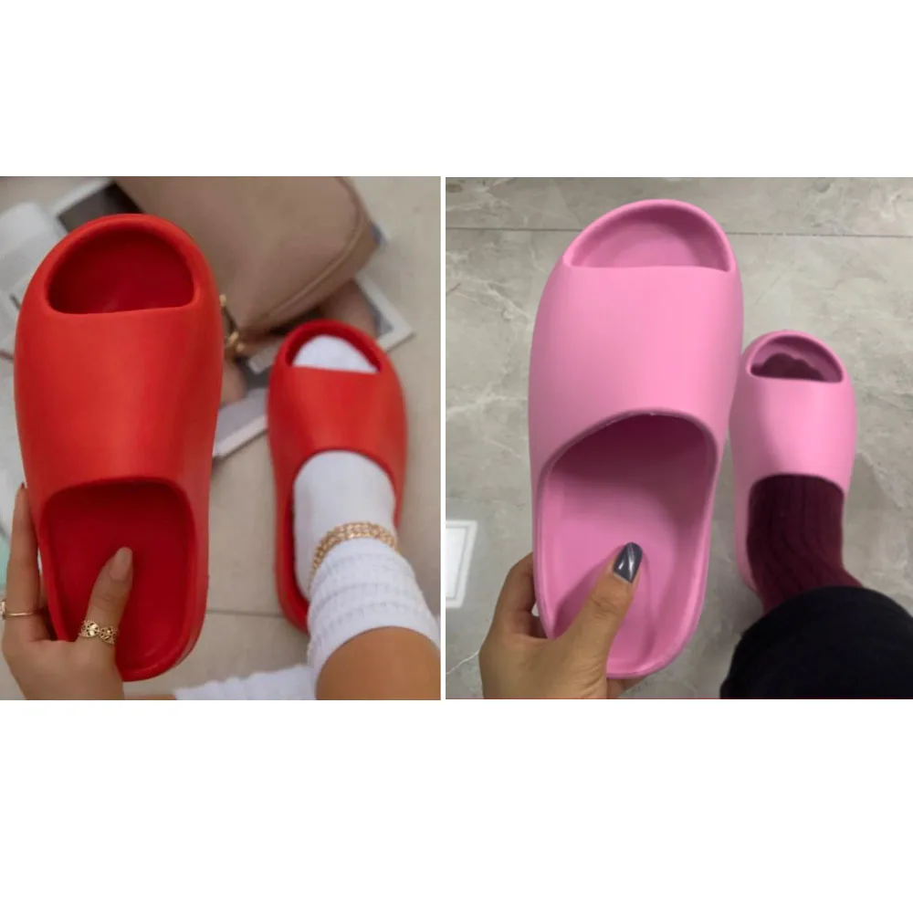 
drop shipping kids slippers blue purple pink red yeezy slides yezzy slippers colorful for womens and ladies 