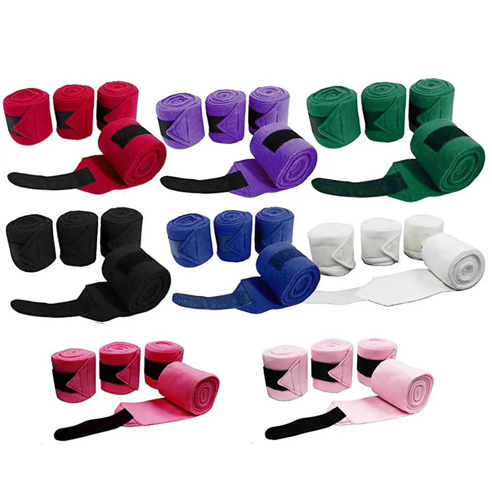  Top Quality Horse Size Fleece Polo Wraps Leg Bandages By Lazib