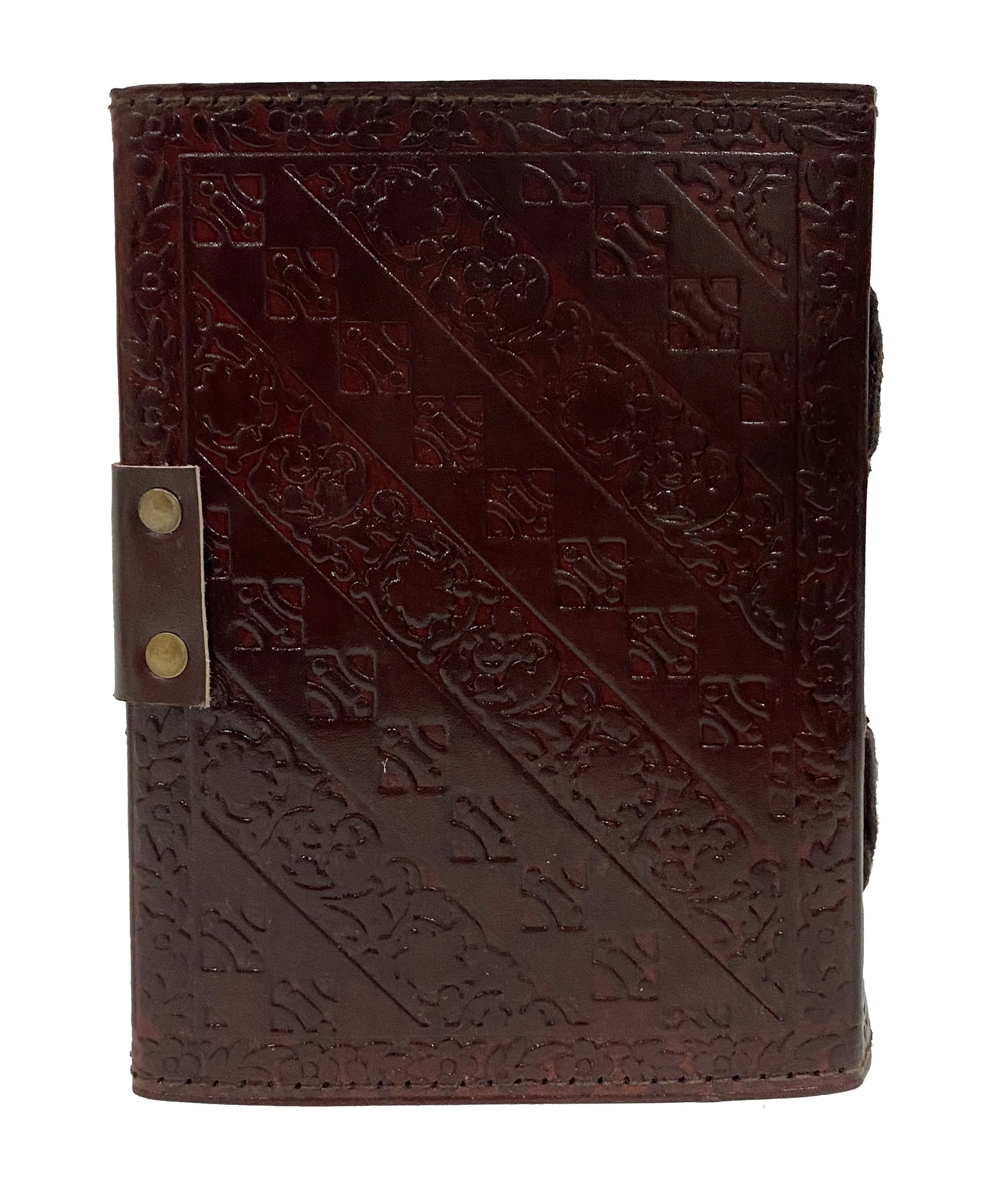 Book Of Shadows Leather Journal Embossed Celtic Triple Moon With Third Eye Stone Handmade Notebook & Sketchbook