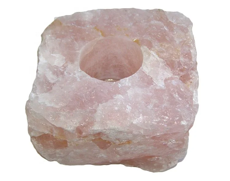 natural stone candle holder Rose Quartz natural agate candle holder Wholesaler Supply