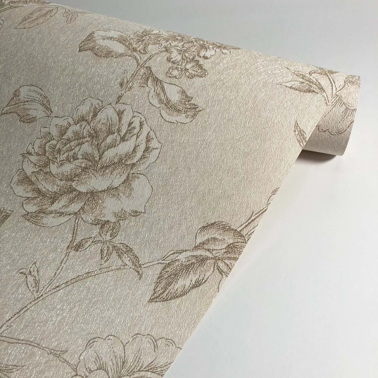 Romantic baroque postmodern country flower sketch hand-painted beautiful noble bedroom restaurant design PVC Wallpaper DECOR