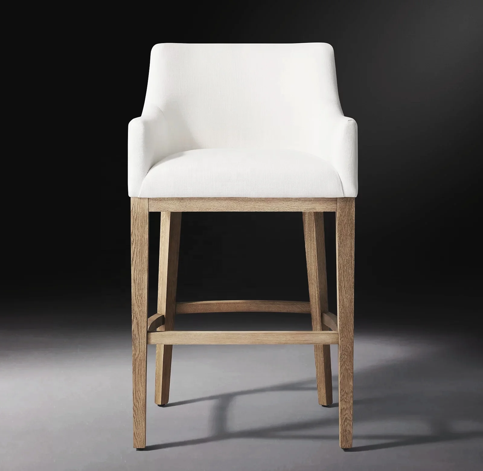 Slap-up Elegant contemporary wood counter stool armrest bar stool for Rustic Club bar stools
