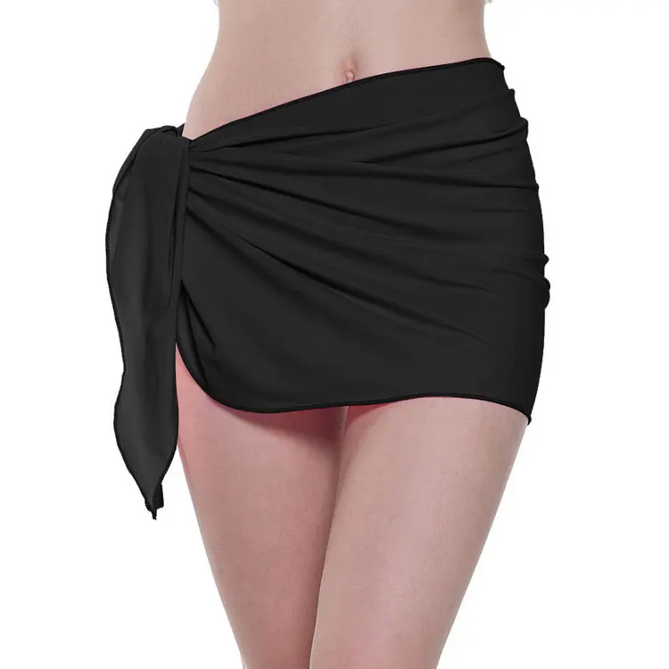 Holiday Beach Dress Swimwear Mini Sarongs Wrap Skirt Women Sexy Bikini Cover Up Short Sarong Summer Bathing Suit