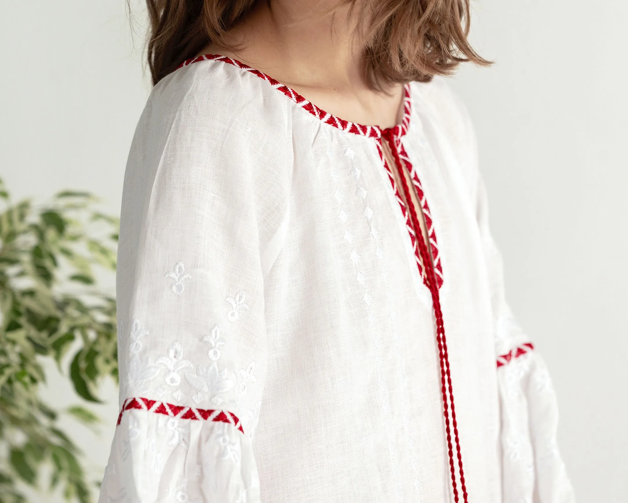 Made In India Hand Embroidered Ukrainian Blouses Long Sleeves Casual Womens Wear Tops And Blouses