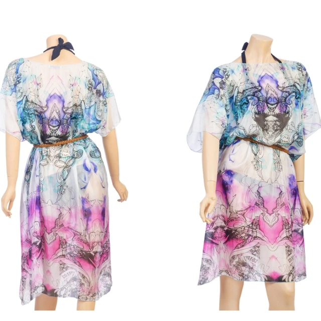 Top Quality Beach Product Wrap Dress 100% Cotton with Tassels.