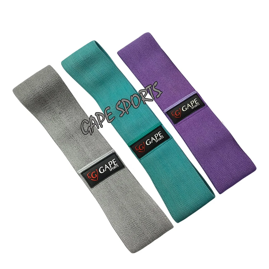 Wholesale OEM Customized Home Exercise 3 Pieces band Set Anti Slip Fitness Bands Physical Therapy Stretching Elastic Hip Band