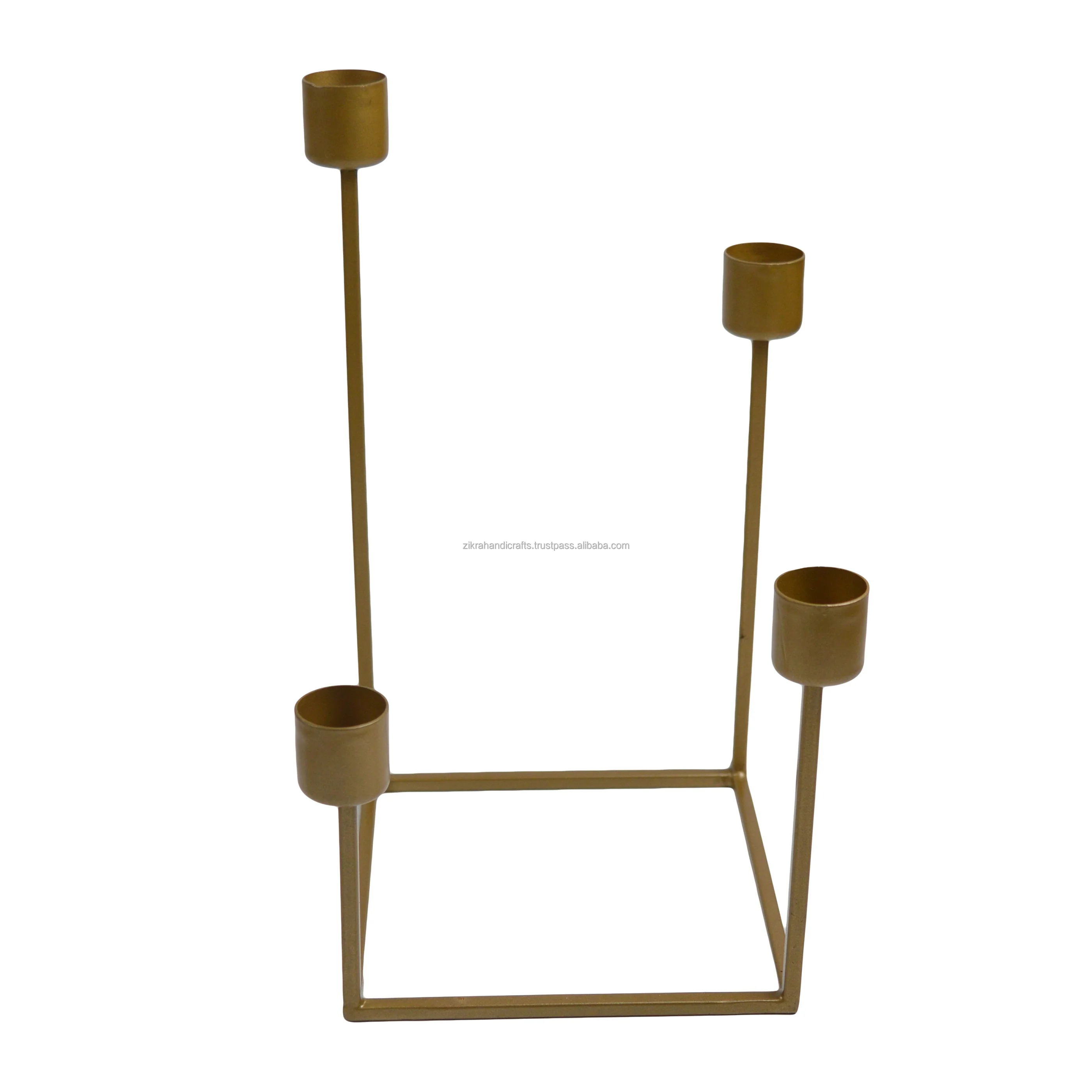 Painted Candle Holder Iron Design Highly Finishing European Double Candle Stand Home Villa Dinner And Wedding Decor Design