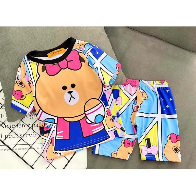 
Высококачественные комплекты одежды для девочек из полиэстера с 3D рисунком из мультфильма 