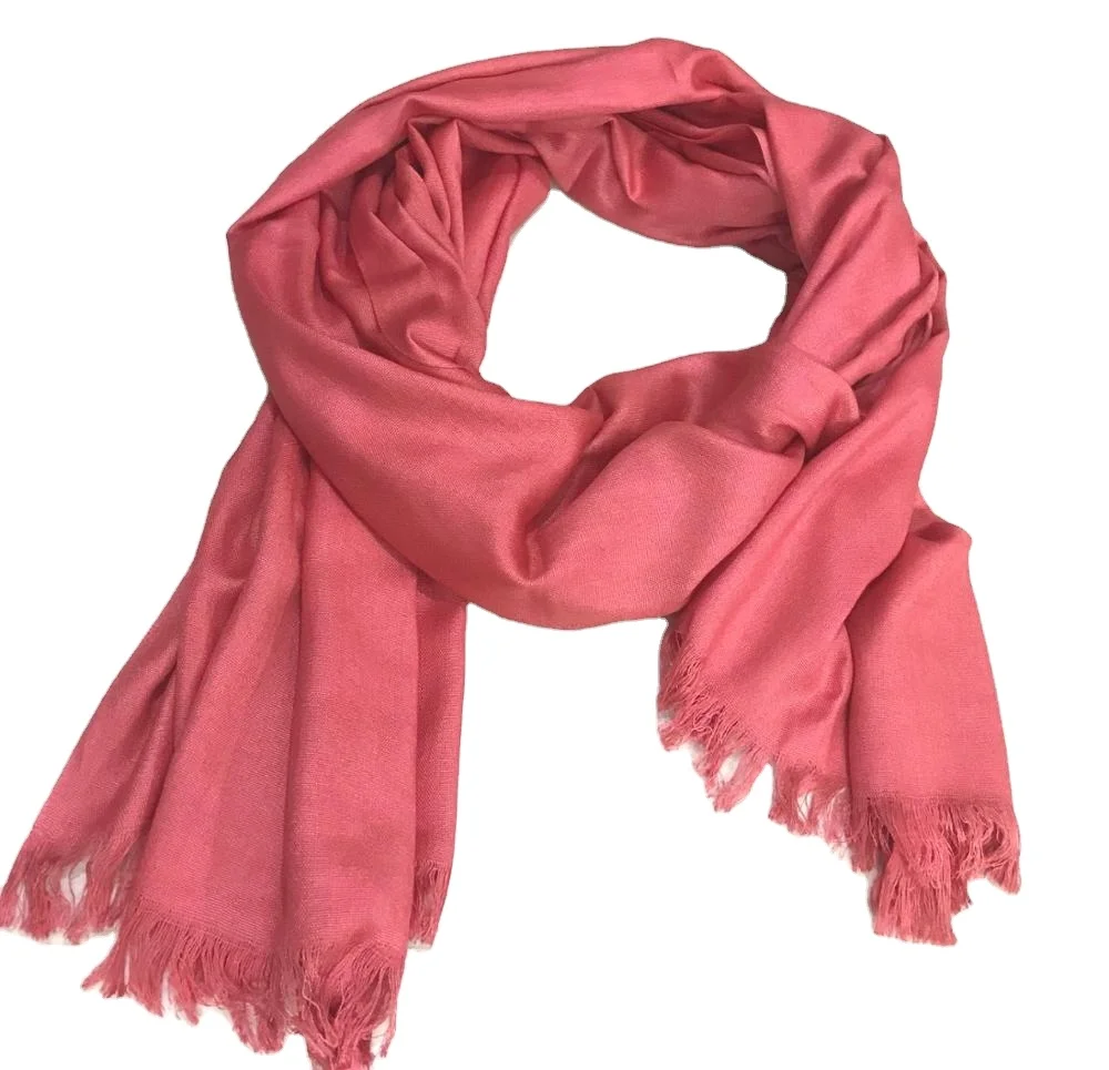 Women Girls Daily Wear Casual Stoles Top Selling Made In India Luxury Bamboo Organic Viscose Plain Pashmina Shawl Scarf