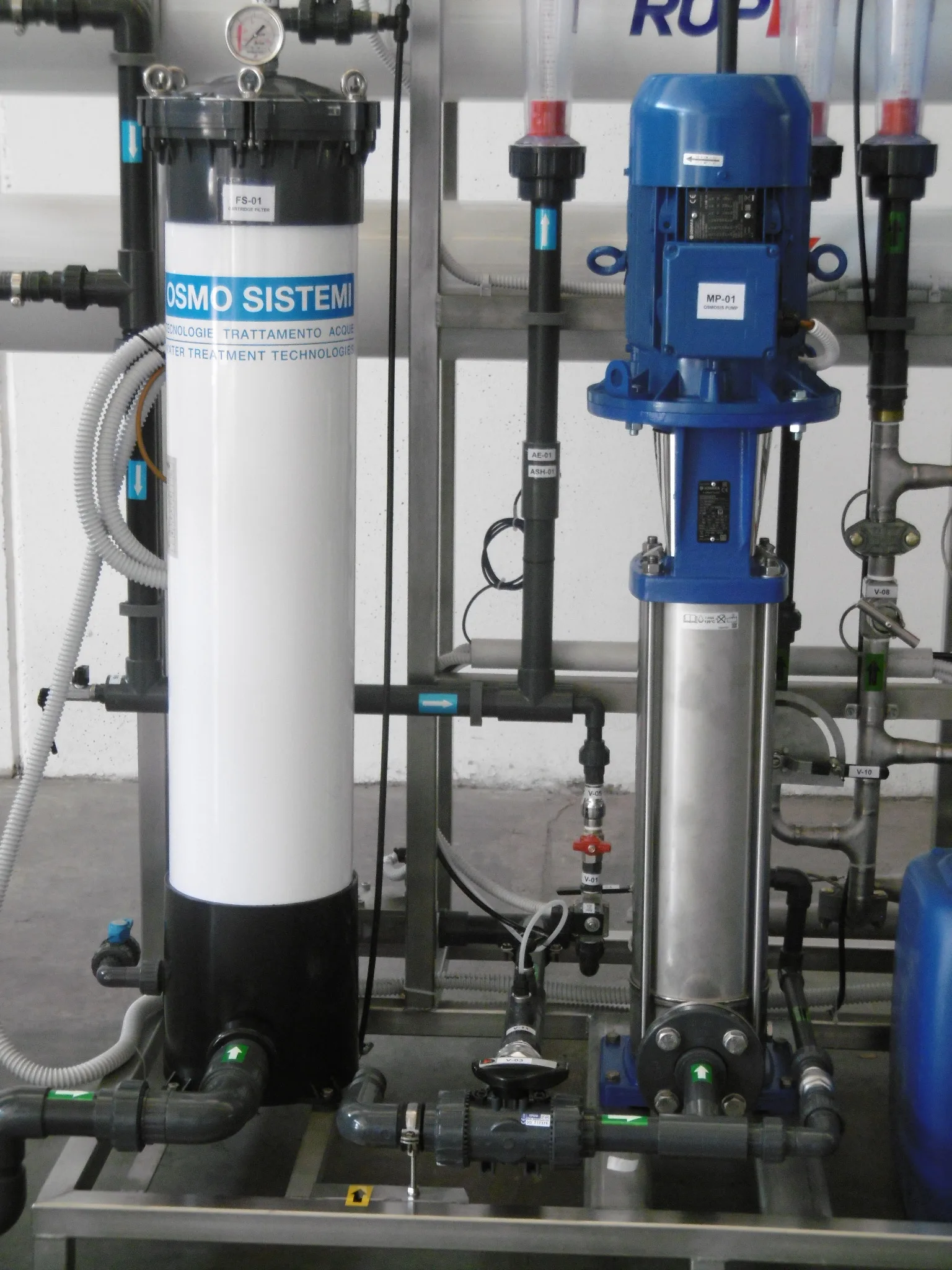 Установка обратного осмоса солоноватой воды 4000 lt/h SS slip 8040 мембран система автоматического управления компактная конструкция