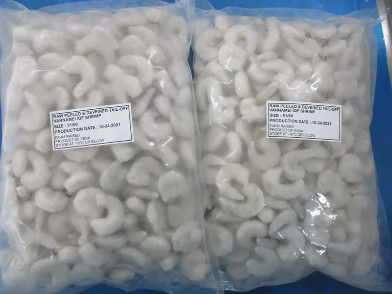 Good Quality Cheap Price Supply Frozen  PD tail Off Vannamei Shrimps