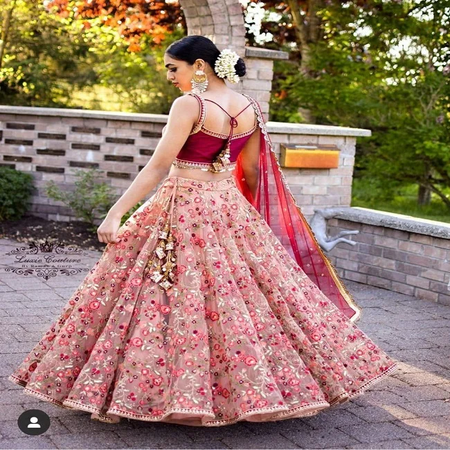 Тяжелая вышивка, Рабочая Ткань lehenda + темно-розовая блузка Dupatta, привлекательная дизайнерская цена, камень