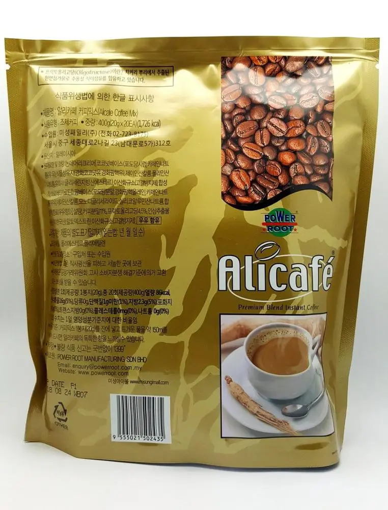 Alicafee GINSENG Gold Instant Coffee 400g