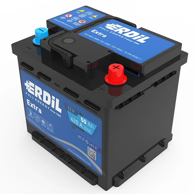 
12V 50 Ah DIN type car battery - made in Turkey 