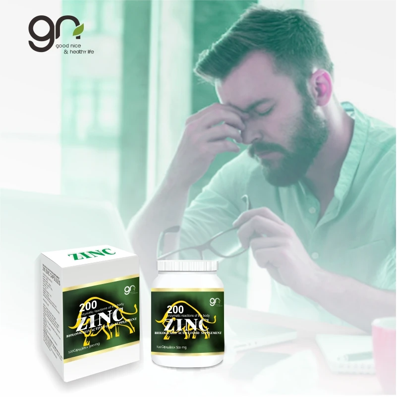 
The Zinc capsules 200 kinds enzymatic reactions of the body effect in biologically active food supplement 