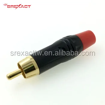 Professional audio male rca gold plated connector