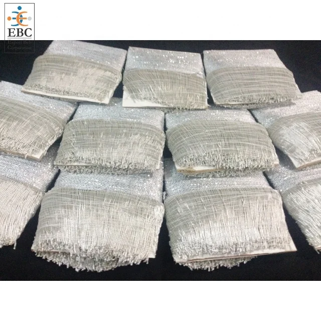 OEM French Bullion Gold Fringe Tassel Decorative Gold White Wire Material Mylar Thread Gold White Orris Gilt Bullion Wire Fringe