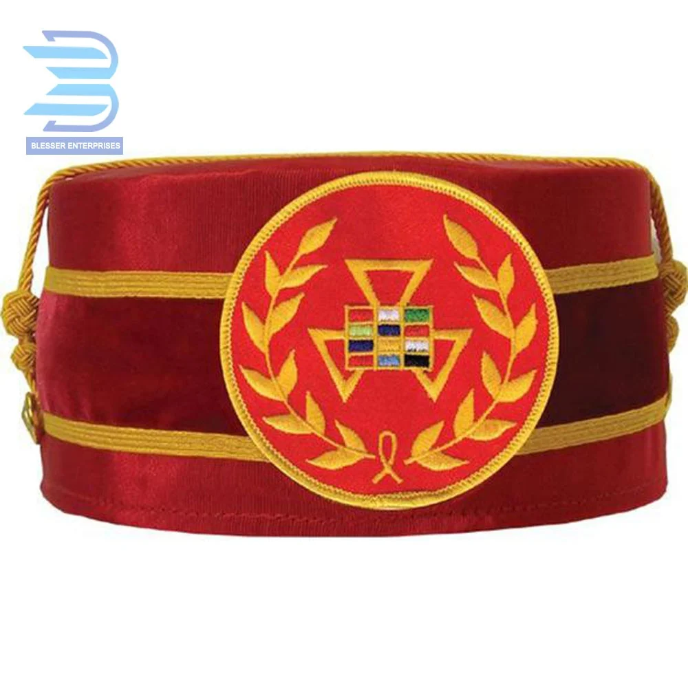 Regalia Masonic Royal Arch Past High Priest PHP hat Red/Machine Embroidered