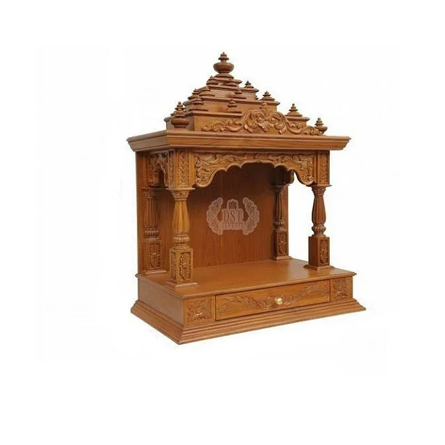 Antique Designer Pooja Mandir/ Home Temple Antique Looked Wooden Home Temple Beautiful Antiques Home Temples/Pooja Mandir