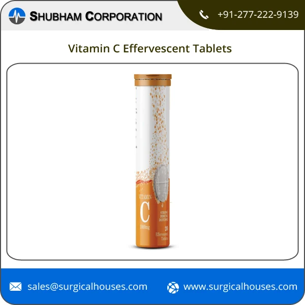 Antioxidant Healthcare Supplement Vitamin C Effervescent Tablets 500mg from India