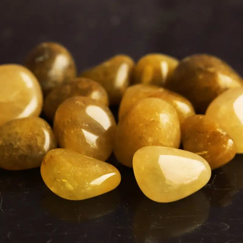 Wholesale Natural Yellow Aventurine Tumbled Stone  Healing Crystal Stones Crystal Gravel Tumbled Stones For  Gifts Alfazal Agate