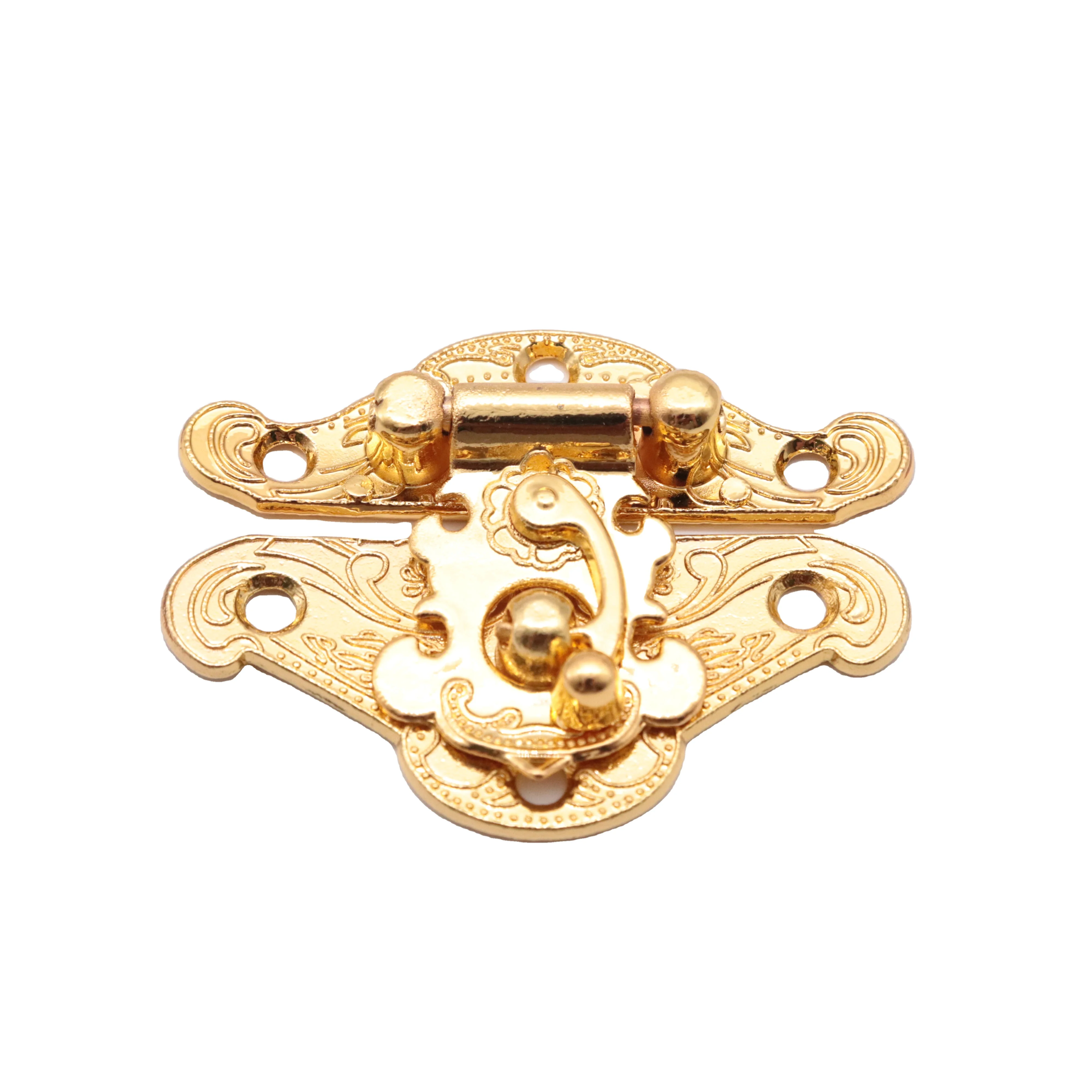 Latch buckle antique gift box lock metal alloy buckle wooden jewelry box lock buckle