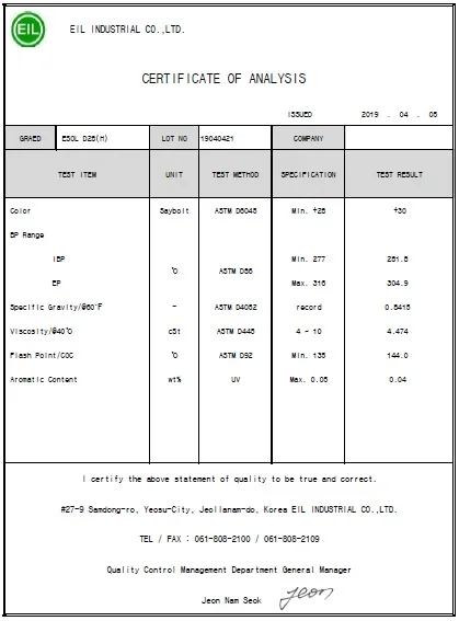 Wholesaler of Cas No. 64742-47-8 Eco-Friendly Hydrocarbon ESOL D28H Solvent for Global Purchasers