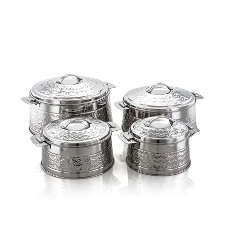 Classic Design Top Quality Round Shape Customized Shape Sliver Polished Stainless Steel Food Warmer Hot Pot