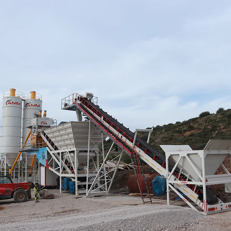 80 Mobile Concrete Batching Plant FASTMIX Portable Concrete Mixing Plant 2 years warranty
