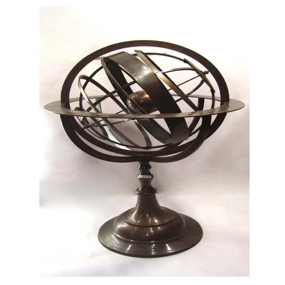  Brass Metal Antiqui and Vintage Decorative Globe for
