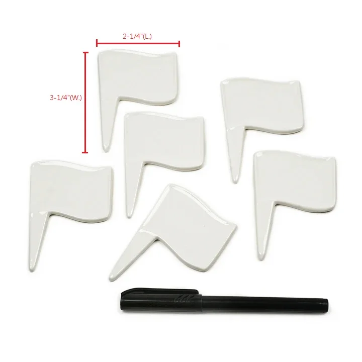Porcelain Cheese Marker Flag Shape