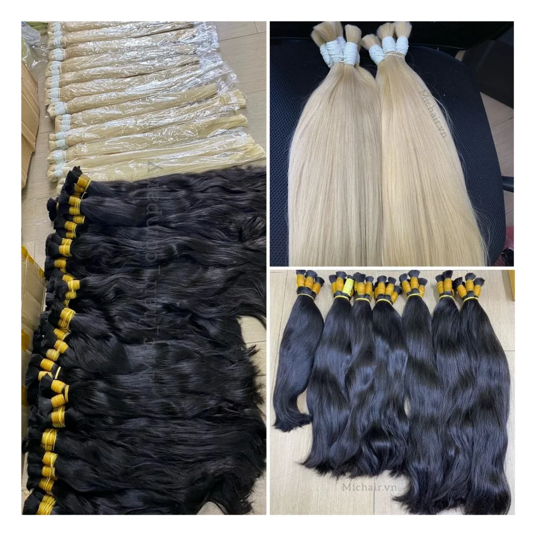 Top Quality Human Remy Bulk Extension Raw Cuticle Aligned Hair Black Human Hair