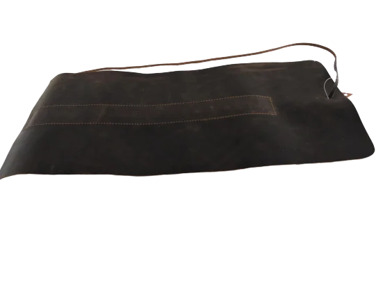 Manufacturer Customised Coloured Pencil Roll Up Pouch Package for Sketching Drawing Writing Pens 100% Genuine Leather Case