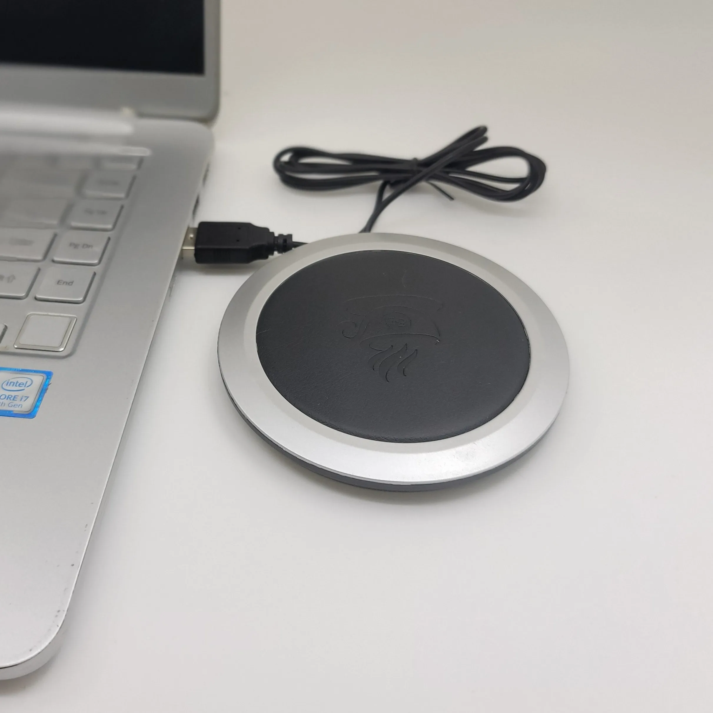 Wholesale Custom Logo Coffee Milk Tea Garget USB PU Leather Cup Warmer