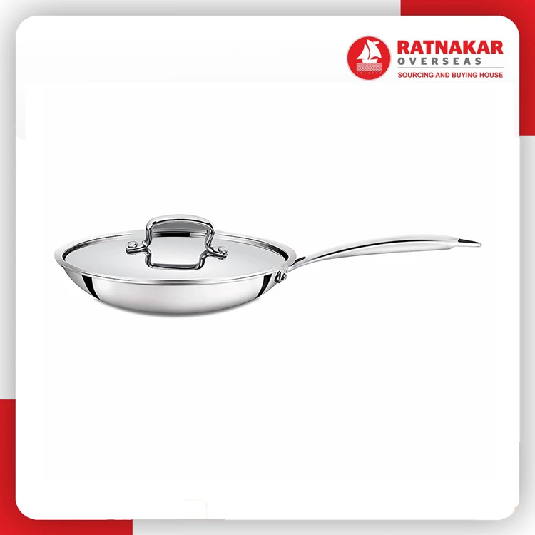 High Quality Durable Stainless Steel Multipurpose Frying Pan Stainless Steel Multipurpose Frying Pan With Lid For Sale