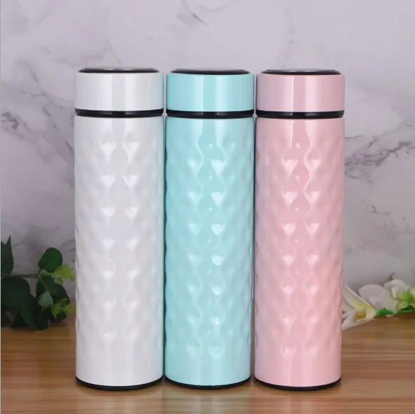500ML Creative diamond patterned surface unisex car thermos flask