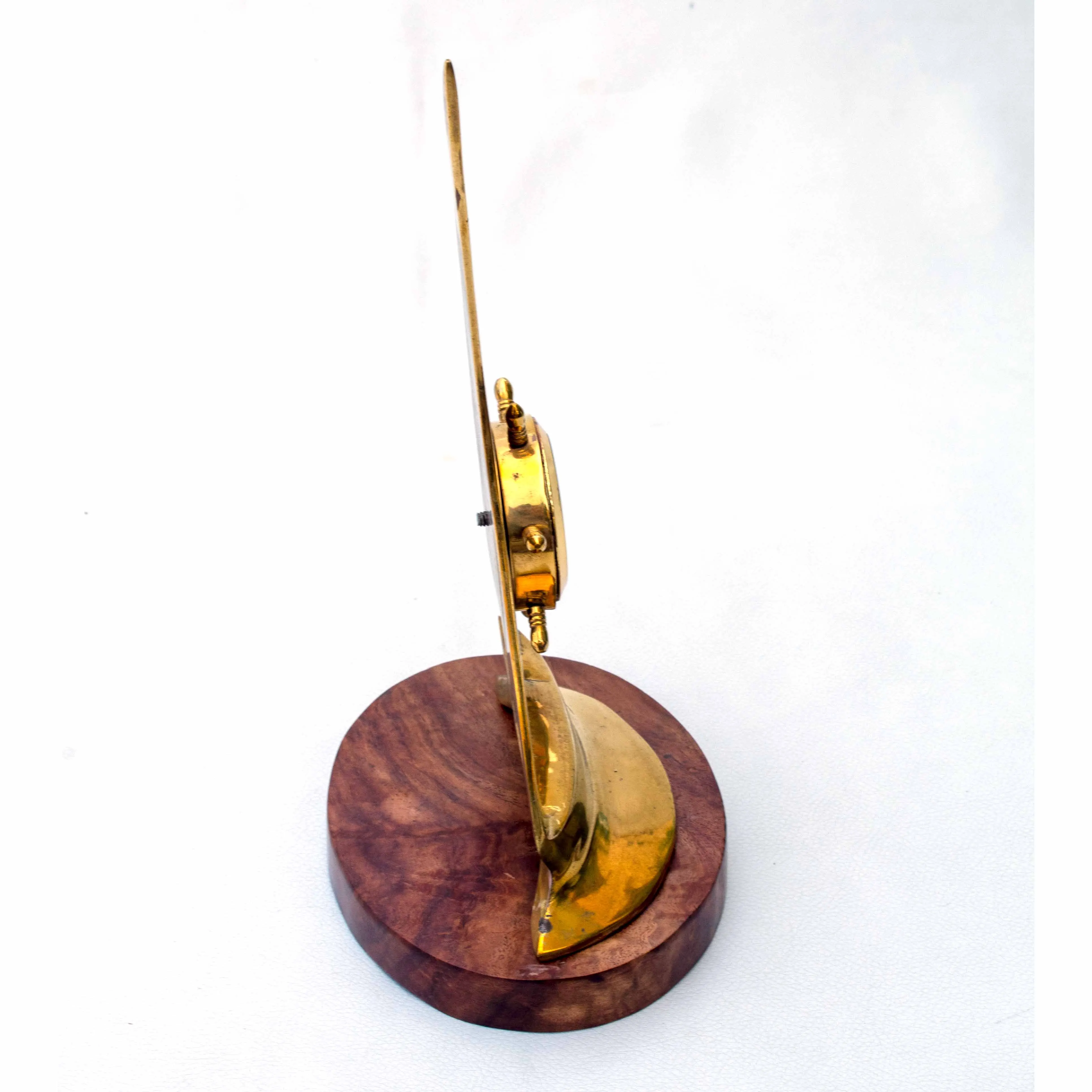 High Quality Nautical Marine Brass Wood Sailor Ship Boat Desktop clock piece Office Corporate Desktop Gift Decor